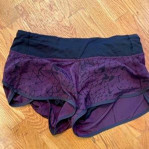 Lululemon speed shorts 6, dark purple